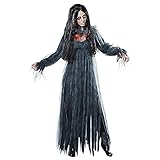 eiuEQIU Damen Geist Braut Kostüm Cosplay Vampir Maxikleid Halloween...