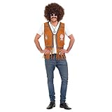 Fun Shack Braune Hippie Weste Herren, Hippie Kostüm Herren, 60er...