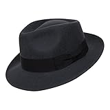 Borges & Scott B&S Premium Doyle - Teardrop Fedora Hut - 100% Wollfilz...