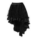 COSWE Damen Röcke Schwarz Punk Irregular Kleid Steampunk Cocktail...