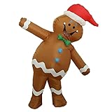OVIFM Aufblasbares Weihnachts Kostüm Lebkuchenmann, Cosplay...