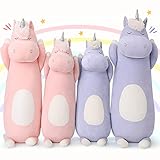 MorisMos Plüschtier Nilpferd Einhorn Plüsch Kissen, Rosa 92cm Lang...