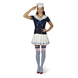 Unbekannt Matrosin Sailor Girl Minikleid Kostüm Damen für Karneval...