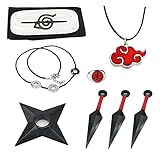 YongHang 8Pcs Anime Cosplay Requisiten Halloween Ninja Stirnband...