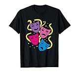 Masken für Theater Drama Schauspiel, Oper und Pantomime T-Shirt