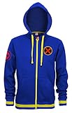 X-Men Xavier Institute Adult Zip Up Hoodie (X-Small) Blue