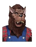 MIMIKRY Großer Böser Wolf Überkopf PVC Maske mit Fell Werwolf...