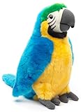 Uni-Toys - Papagei (blau) - 28 cm (Höhe) - Plüsch-Vogel -...