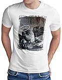 OM3® Live-Fast-Die-Young T-Shirt - Herren - Dope Smoking Angel Booze...