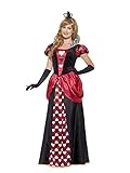 Smiffys 45489L - Damen rote Königin Kostüm, Kleid und Krone,...