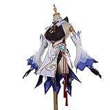 PUYYDS Spiel Genshin Impact Kostüm Ganyu Cosplay Perücke Schuhe...