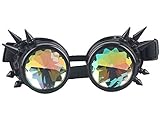 shoperama Steampunk Goggles mit Spikes und Prisma Kaleidoskop Brille...