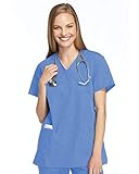 Smart Uniform 1224 Mock Wrap Scrub (M, Ceil)
