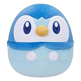 Bizak Squishmallow Piplup, 25 cm, offizielles Pokemon-weiches...