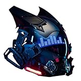 MERK LED Maske Programmierbar Steampunk Maske, SI-FI Cyberpunk Masken...