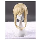 Blonde gelbe kurze gewellte synthetische Haar Hochsteckfrisur mit Pony...