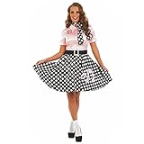 Fun Shack Rosa 50er Jahre Kostüm für Damen, Petticoat Kleid - S