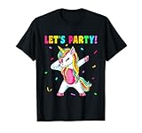 Einhorn Lets Party Outfit Damen Herren Junge Mädchen Einhorn T-Shirt