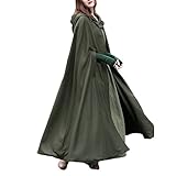 JLTPH Damen Herbst Winter Maxi Lose Umhang mit Kapuze Mantel Poncho...