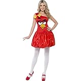 Angry Birds Kleid Damen Kostüm rot Vogel Birdskleid Gr. S