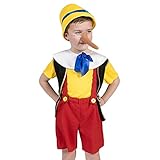 NICERAM Pinocchio-Kostüm für Kinder, Marionette Pinocchio-Kostüm,...