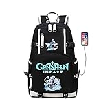 KEQING Genshin Impact Eula Cosplay School Bag Laptop Backpack Student...