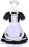 Dienstmädchen French Maid Kostüm Damen-Hausmädchen Kostüm-Set...