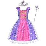 ACWOO Mädchen Prinzessin Kostüm, Rapunzel Lang Kleid Party Cosplay...