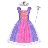 ACWOO Mädchen Prinzessin Kostüm, Rapunzel Lang Kleid Party Cosplay...