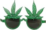 Folat 8714572007054 705 Brille Cannabisblätter, Grün