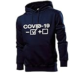 Generisch COVID 19 Test negativ Männer Hoodie Sweatshirt Navy L