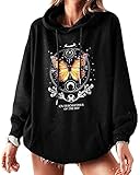 datasy Hoodie Damen Oversize Pullover Pulli für Damen Kleid Herbst...