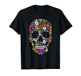 60er 70er Jahre Flower Power Totenkopf Kostüm T-Shirt