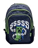Minecraft Creeper Kinder Rucksack Backpack Schulrucksack Schulranzen...