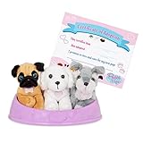 Pucci Pups 3 Kuscheltier Hunde Mops, Malteser und Schnauzer im...