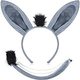 WILLBOND Tier Kostüm Set Ohren Stirnband Schwanz Tier Verkleidung Set...
