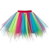 Msrlassn Damen Tüllrock tütü Rock 50er Rockabilly Petticoat Tutu...