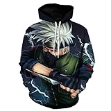 QYIFIRST Unisex 3D Druck Anime Kapuzenpullover Sweatshirt Hatake...