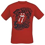 The Rolling Stones Psychedelic Tongue Männer T-Shirt rot M 100%...
