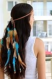 Runmi Boho Haarbänder Layered Feathr Stirnband Halloween Dekoration...