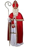 Kleidung zum Feiern Edeles Nikolauskostüm weißer Habit, samtiger...