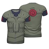 ABYstyle Naruto Shippuden Replica T-Shirt Kakashi Khaki Herren, L