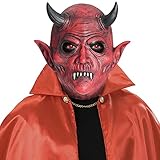 CreepyParty Halloween Teufels Maske Böse Masken Latex Vollkopf...