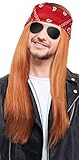 Balinco Herren 90er Jahre Rocker Kit mit Perücke Rot/Blond +...