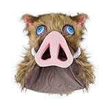 CoolChange Wildschwein Maske / Mütze mit Fell von Inosuke Hashibira |...
