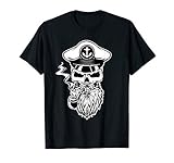 Kapitän Totenkopf Bart Segler Navigator Boot T-Shirt