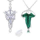 XHBTS 2 Set Herr der Ringe Elfenblatt Aragorn Arwen Evenstar Anhänger...