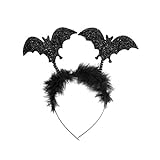 Oblique Unique® Fledermaus Haarreifen mit Glitzereffekt für Prank...