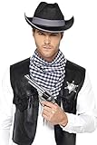 Smiffys 45508ML - Western-Kit Mock Lederweste Hut-Abzeichen und...