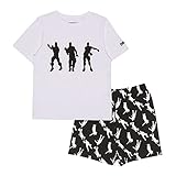 Fortnite Tanzen Emotes Kurzer Pyjama, Kinder, 128-182, Weiß Schwarz,...